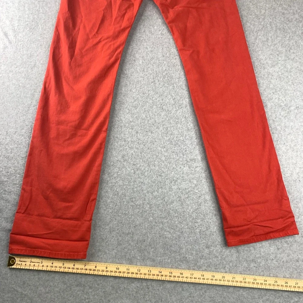 AG Adriano Goldschmied The Matchbox Pants Mens 34 Red Slim Straight Chino